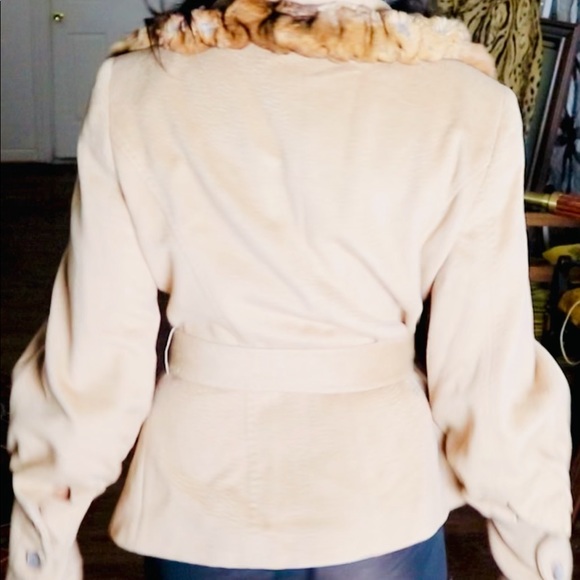 New Tomaso Stefanelli Chinchilla Fur Trim Coat 48 